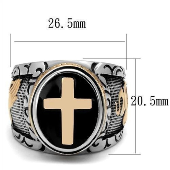 Holy Cross Christian Prayer Ring Hand of God Jesus - Picture 3 of 6